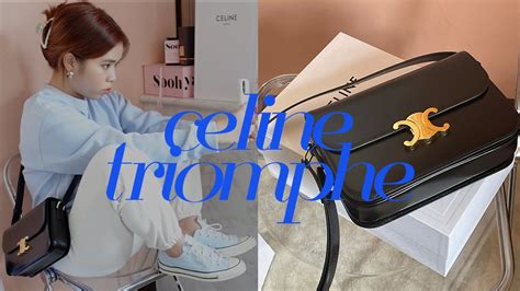 celine triomphe bag รีวิว|กระเป๋า celine.